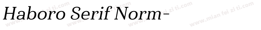 Haboro Serif Norm字体转换